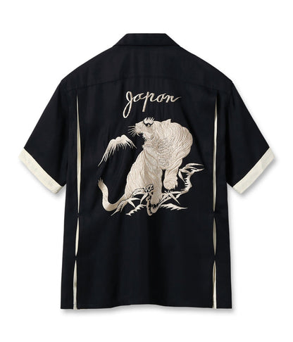 TT39302 SUKA BOWLING SHIRT “ROARING TIGER - BLACK