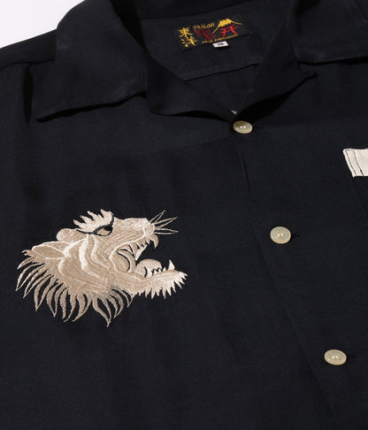 TT39302 SUKA BOWLING SHIRT “ROARING TIGER - BLACK