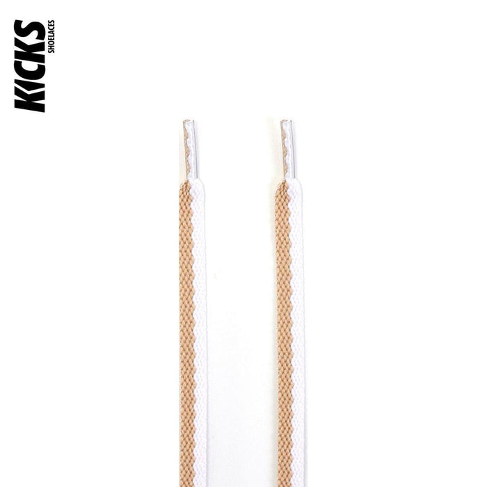 White Tan / 100 CM / 39 IN / Two Tone Laces | 8 mm