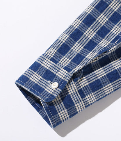 US13487 UNION SUPPLY PALAKA CHECK SHIRT BLOUSE - INDIGO