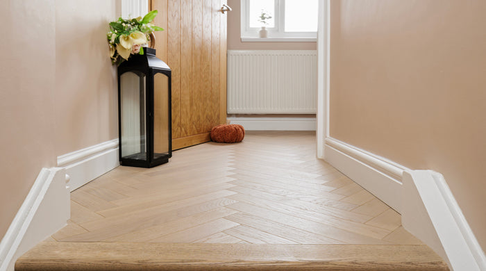 V4 Tundra Herringbone Seashell flooring — image 2