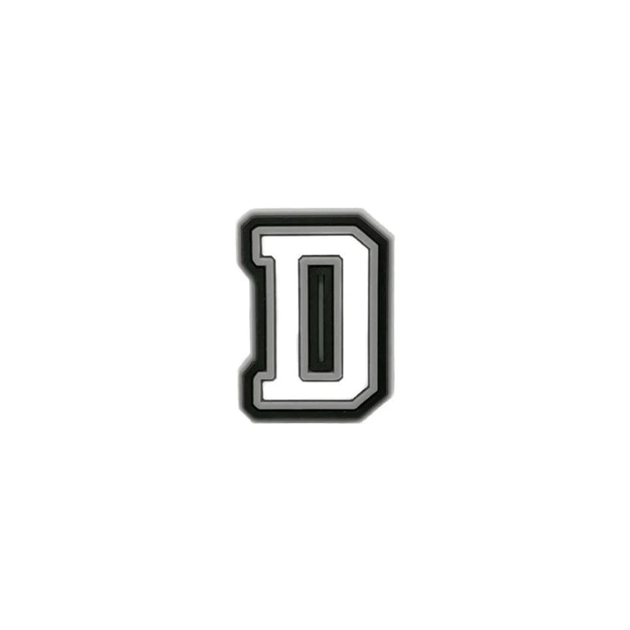 Varsity letter D shoe charm compatible with crocs and clogs