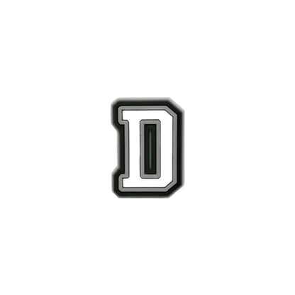 Varsity letter D shoe charm compatible with crocs and clogs