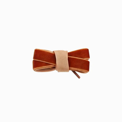 Tan velvet fat laces for Adidas, Vans, and Converse sneakers by Kicks Shoelaces.