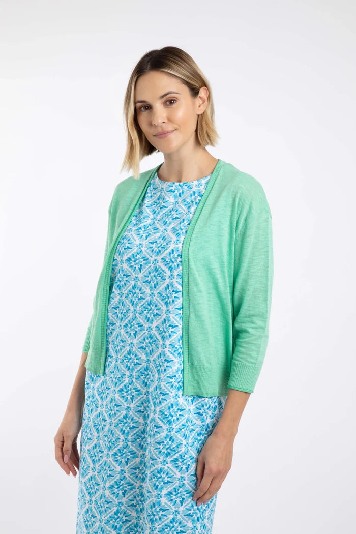 Weird Fish Limon Cardigan in Applemint