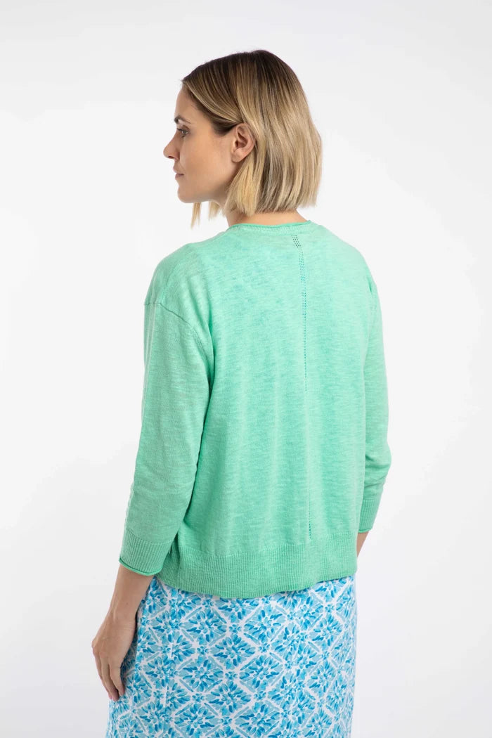 Weird Fish Limon Cardigan in Applemint