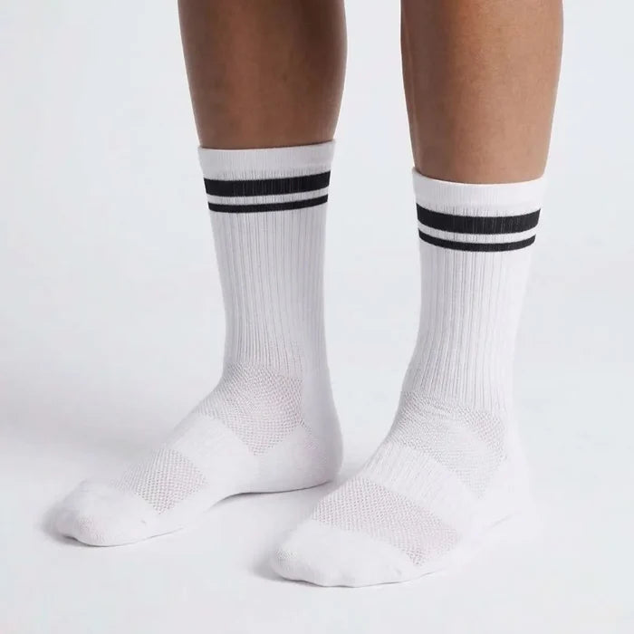White sports socks for running, football and training by Kicks Shoelaces