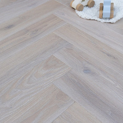 Staki White Brushed Herringbone Rustic LED Oil (0.80sqm pack) - Image 2