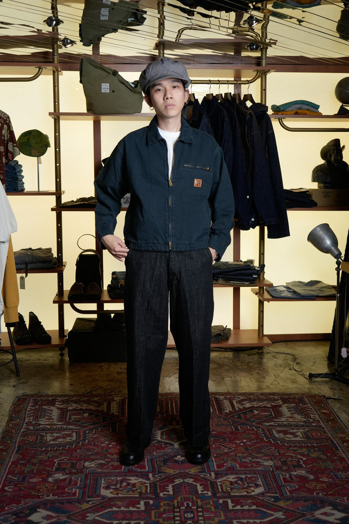 WORK JACKET (HICKORY) - BLACK