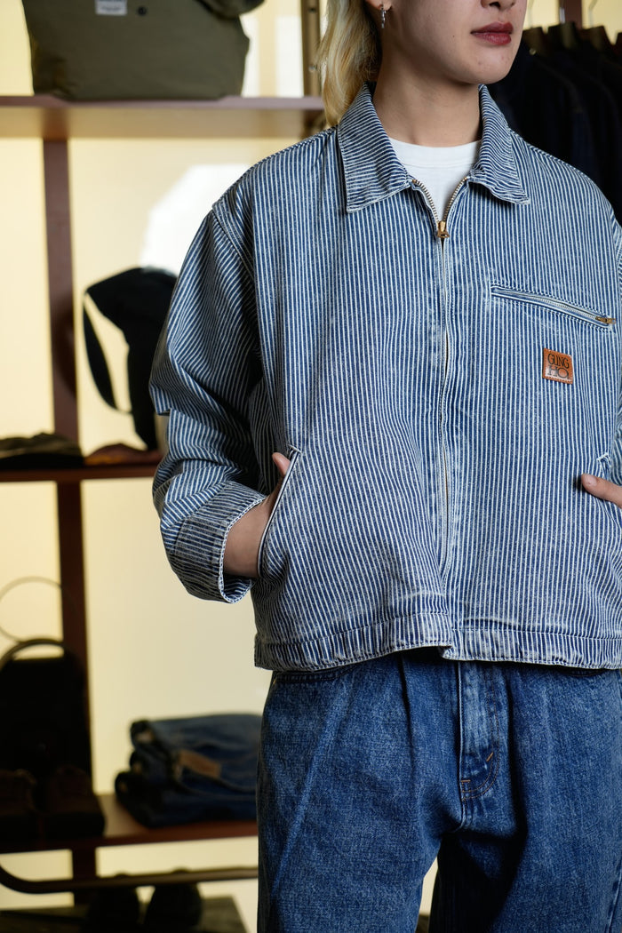 WORK JACKET (HICKORY) - BLUE GREY