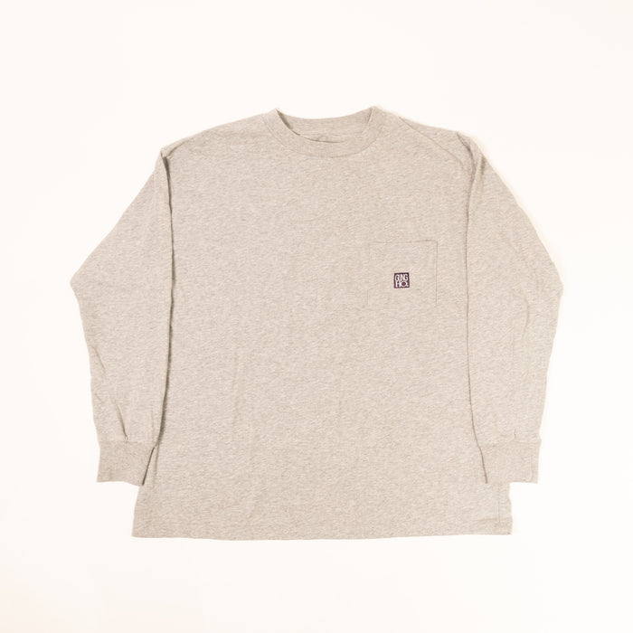 WORKERS POCKET TEE L/S - HEATHER GRAY