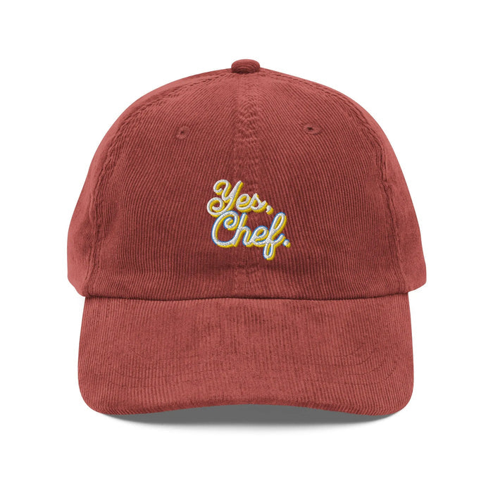 Burgundy / One Size Fits All / Corduroy Hat | Embroidered