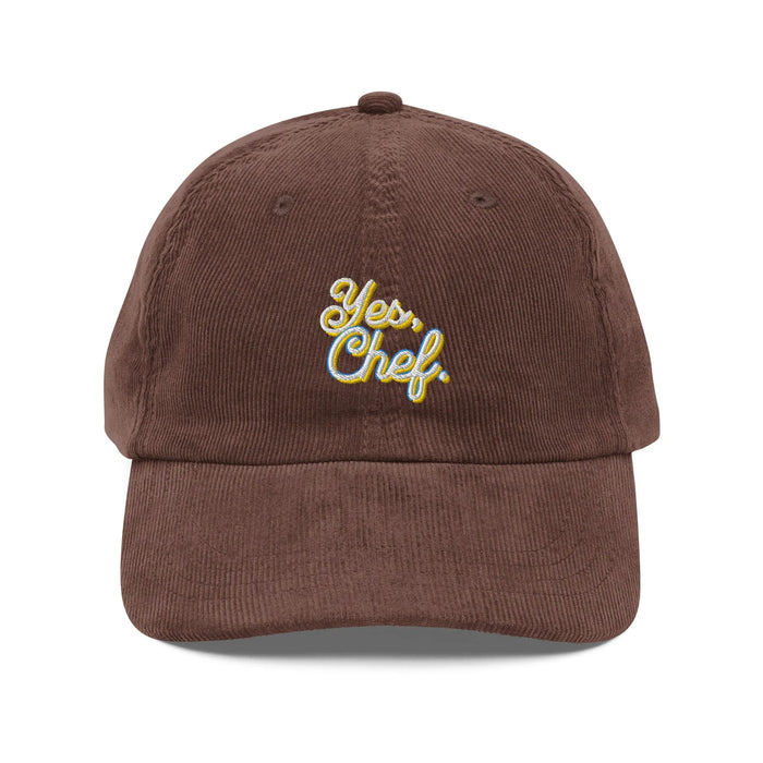 Brown / One Size Fits All / Corduroy Hat | Embroidered