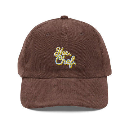 Brown / One Size Fits All / Corduroy Hat | Embroidered