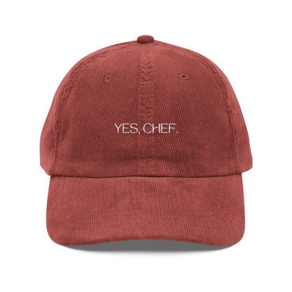 Burgundy / One Size Fits Most / Corduroy Hat | Embroidered