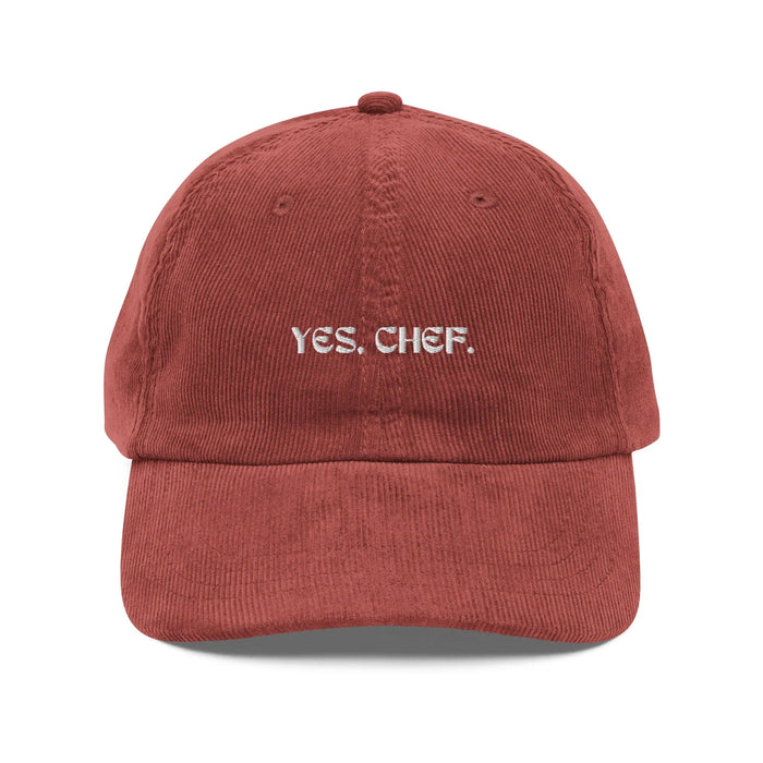 Burgundy / One Size Fits Most / Corduroy Hat | Embroidered