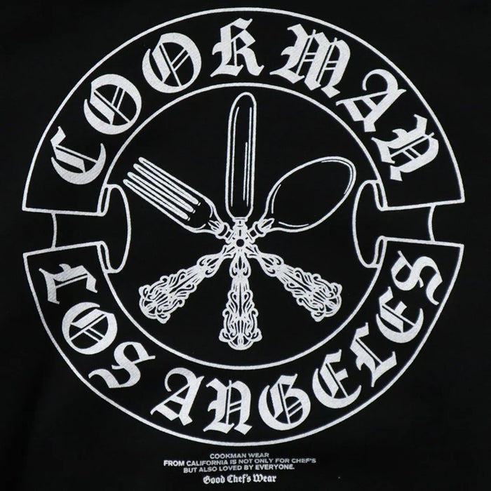 ZIP UP HOODIE CUTLERY - BLACK