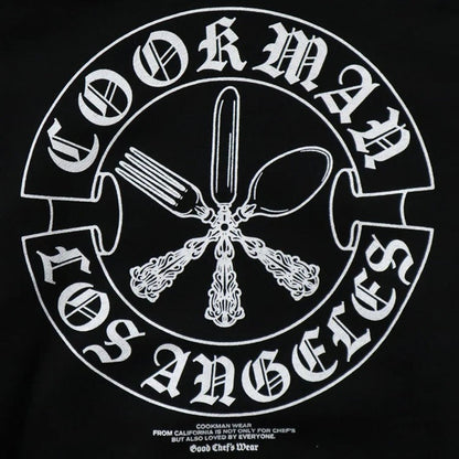 ZIP UP HOODIE CUTLERY - BLACK