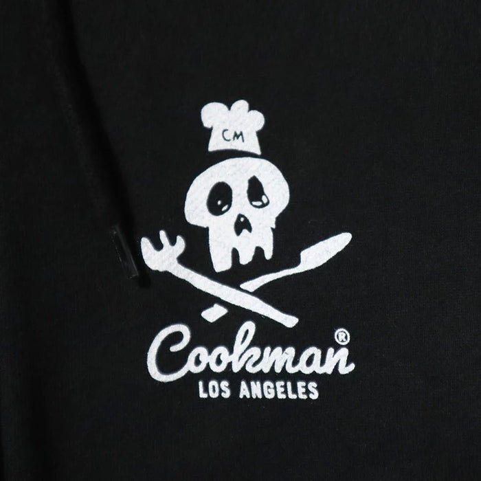ZIP UP HOODIE SKULL - BLACK